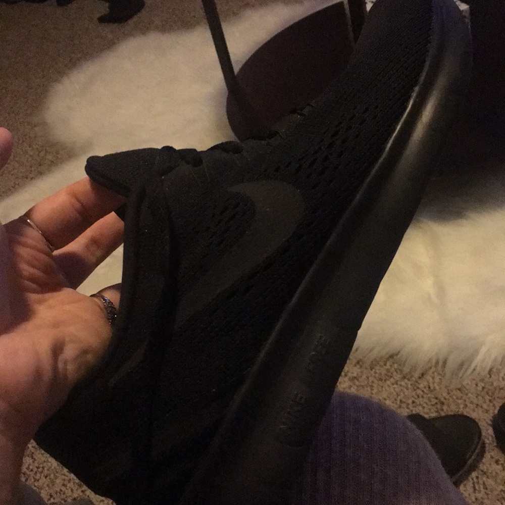 Nike black running shoes
